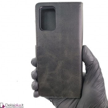 Dirbtinos odos dėklas su skyreliais - juodas (Nokia G22)
